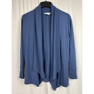 ATHLETA Chrome Blue Nirvana Pranayama Wrap Cardigan Pockets Yoga Sz XS